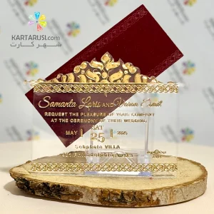 کارت عروسی پلکسی R109 ORCHID
