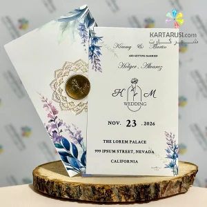 کارت عروسی کلاسیک R124 LOTUS