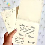 کارت عروسی R20 AVA متالایز گل لیزری - Image 4