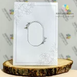 کارت عروسی R72 HANI سفید متالایز طلقی - Image 2