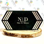 کارت عروسی جیر مخملی سبز مدل R70 NIKA - Image 3