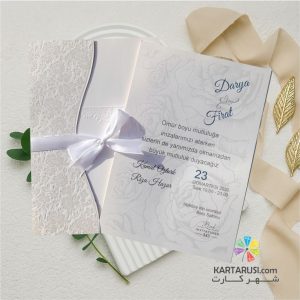 کارت عروسی ساده مدل JUNO P343
