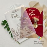 کارت عروسی جیر مخملی و طلقی کد T017 - VEDA - Image 2