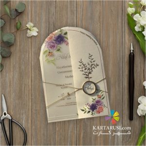کارت عروسی طلقی مدل lana 334