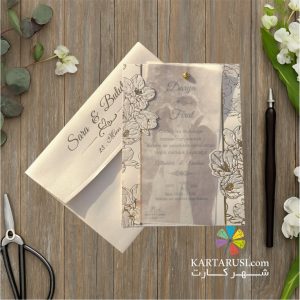 کارت عروسی عکس دار مدل mila 341