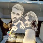 استند چهره عروس و داماد مدل 8016