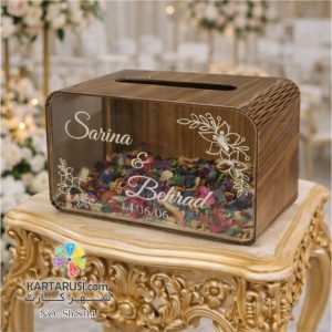 باکس هدایا مراسم پلکسی طرح چوب  8014