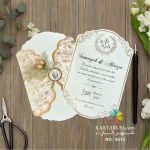 کارت عروسی طلایی دالبری کد E513