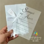کارت عروسی کالکی پاپیون دار e579