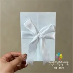 کارت عروسی کالکی پاپیون دار e579