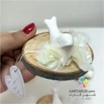 خرید گیفت عروسی چوبی گل گیپوری