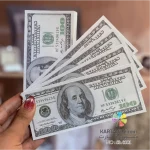 شاباش مشابه پول صد دلاری با تصویر عروس و داماد