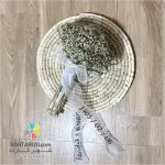 روبان دسته گل عروس حریر با نام عروس و داماد